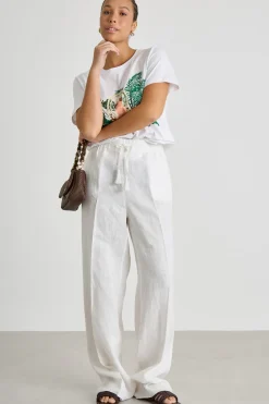 T-shirt in jersey con stampa - Bianco
