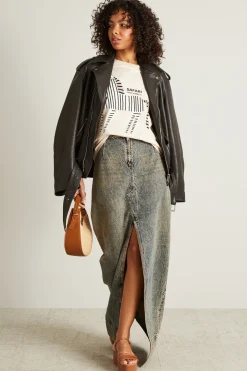 T-shirt in jersey con stampa - Bianco