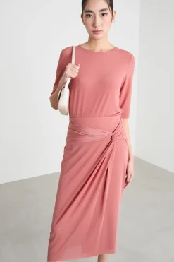 T-shirt in jersey fluido - Rosa