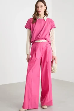 T-shirt in jersey - Fuxia