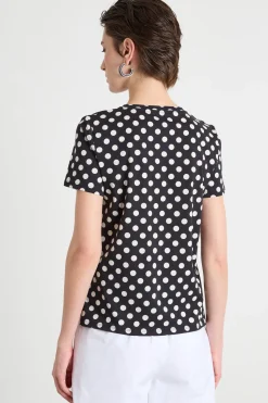 T-shirt in jersey - Nero Bianco