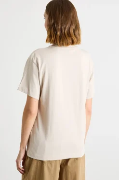 T-shirt in jersey stampato - Beige