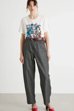 T-shirt in jersey stampato - Bianco
