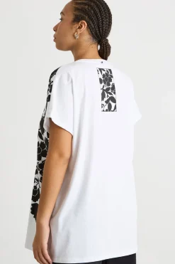 T-shirt in jersey stampato - Bianco Nero