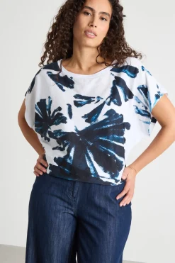 T-shirt in jersey tie-dye - Blu Bianco