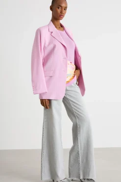 T-shirt in maglia - Rosa
