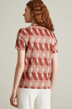 Tshirt jacquard - Mattone