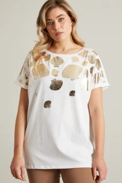 Tshirt laminata - Bianco Oro