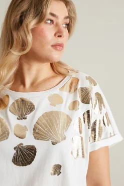 Tshirt laminata - Bianco Oro