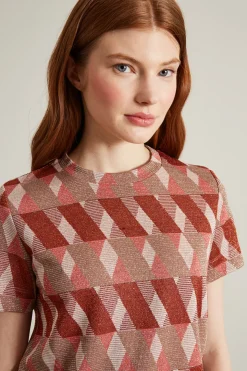 Tshirt lamé - Ruggine Rosa