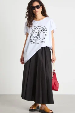 T-shirt oversize con maniche ampie - Bianco