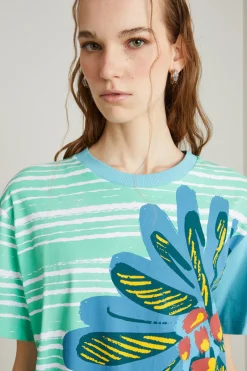 Tshirt oversize - Verde Azzurro