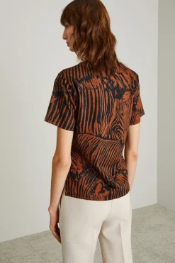 T-shirt stampata - Marrone Nero