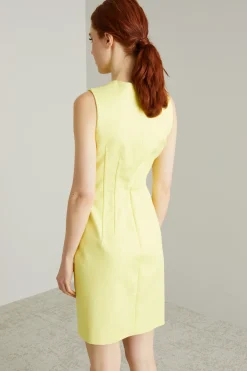 Tubino con coppe preformate - Giallo Limone