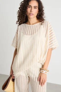 Tunica in jersey crochet - Bianco