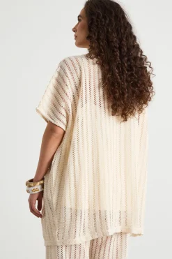 Tunica in jersey crochet - Bianco