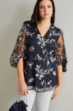 Tunica in tulle - Blu Argento