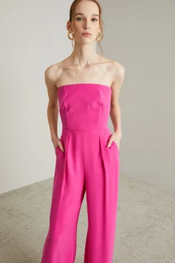 Tuta bustier - Fuxia