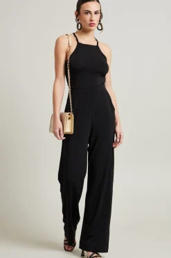 Tuta con scollo all'americana - Nero