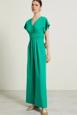 Tuta fluida in cady - Verde Prato