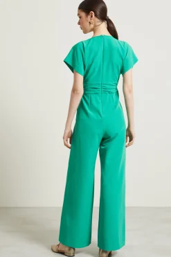 Tuta fluida in cady - Verde Prato