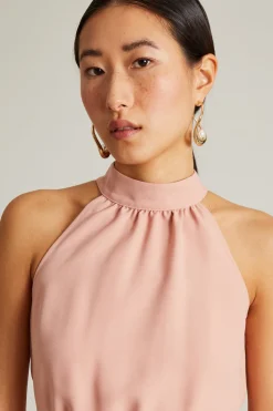 Tuta in enver satin - Rosa Antico