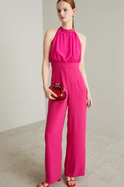 Tuta in envers satin - Fucsia