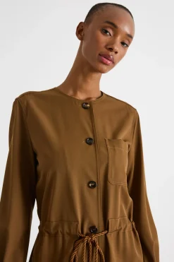 Tuta in gabardina - Marrone