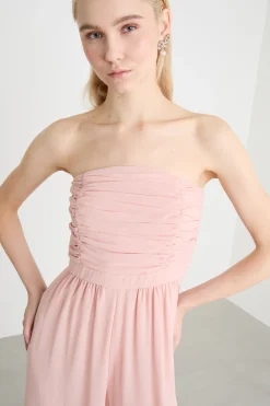 Tuta in georgette con coprispalle - Rosa