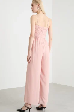 Tuta in georgette con coprispalle - Rosa
