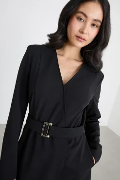 Tuta in jersey crepe - Nero