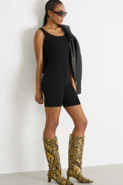 Tuta in maglia - Nero