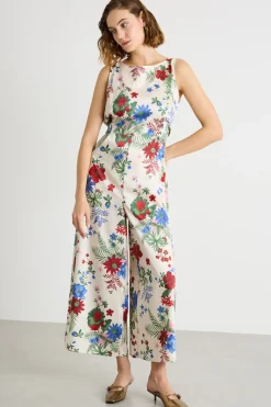 Tuta in twill con nastri - Bianco