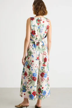 Tuta in twill con nastri - Bianco