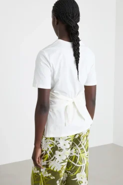 Wrap T-shirt in jersey - Bianco